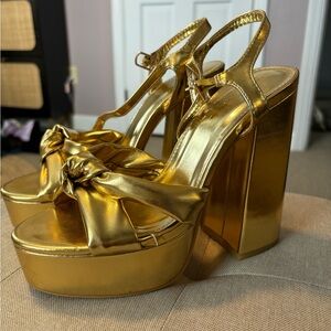 ASOS gold heels